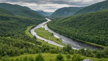 Et naturskjønt bilde av Fetsunds, som viser dets naturlige skjønnhet og nærhet til Glomma-elven.