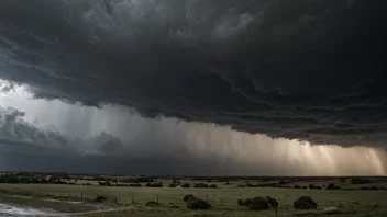 Et stormfullt vær med sterk vind og mye nedbør.