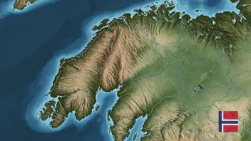 Et kart over Norge med den østlige regionen fremhevet