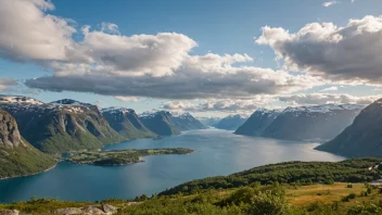 Et vakkert landskap i Nordland, Norge.