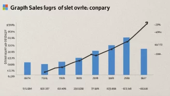 En graf som viser salgstallene for et selskap over en viss tidsperiode.