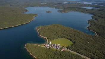 Flyfoto av Åmli kommune i Norge