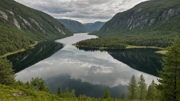 Et naturskjønt bilde av Kolbu, som viser bygdas nærhet til innsjøer og skoger.