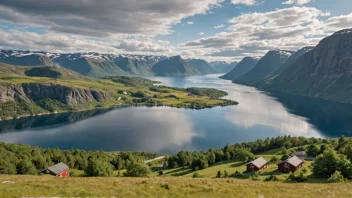 En åndeløs utsikt over Olderviks, som viser dens naturlige skjønnhet og rike kulturarv.