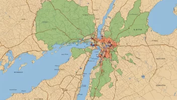 Et kart over Oslo, Norge, som viser de forskjellige valgdistriktene.