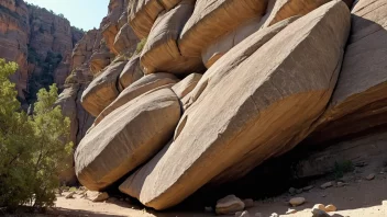 En unik steinstruktur eller formasjon i en geologisk eller naturlig setting.