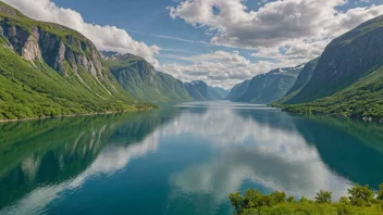 En åndeløs utsikt over Hadselfjorden, en fjord i Nord-Norge.