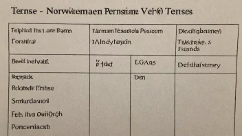 Et diagram som viser konjugasjonen av et verb på norsk.