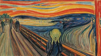 Et grafisk kunstverk av Edvard Munch, som viser hans unike stil og teknikk.