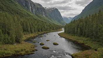 Et fredelig og majestetisk norsk viltområde, perfekt for jakt og fiske.