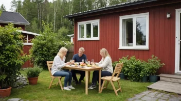 Et typisk norsk hushold med en familie på fire, med en moderat inntekt og en komfortabel livsstil.