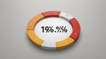 Et bilde som representerer begrepet uttellingsprosent, med en kakediagram og en fremhevet prosentdel.