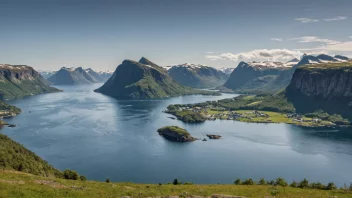 Et malerisk landskap av Åfarnes, som viser dens naturskjønnhet.