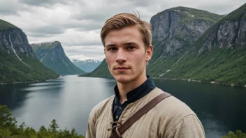 En ung mann med en følsom og modig natur, som representerer den tradisjonelle norske folkehelt.