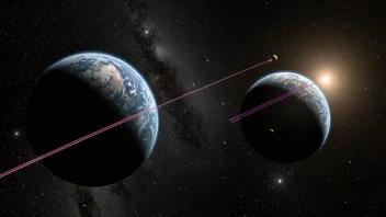 Et bilde som illustrerer begrepet gravitasjon, der et objekt tiltrekkes mot et større, mer massivt objekt.