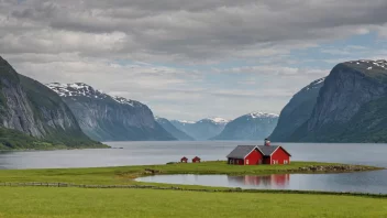 Et pittoreskt gård i Nordland