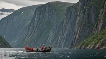 En tradisjonell norsk fiskebåt med en stor fangst av fisk