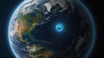 Jordens atmosfære med en høy konsentrasjon av ozonmolekyler, som beskytter planeten mot skadelig UV-stråling.