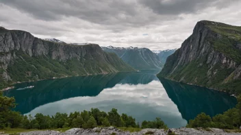 Et naturskjønt landskap av Bindalsbruket i Norge.