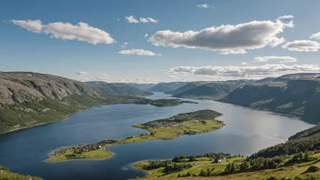 Et pittoreskt landskap av Hornnes, som viser dets naturskjønnhet.