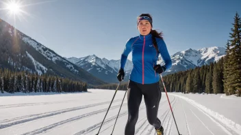 En person som går på ski i et snølandskap