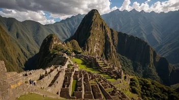 En åndeløs utsikt over Machu Picchu, den gamle inkabyen i Peru.