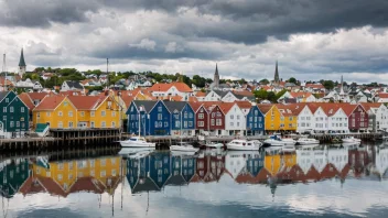 Et bilde av byen Stavanger i Norge.