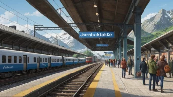 Et bilde av en togstasjon med en skilt som leser 'Jernbaneforetak', som illustrerer konseptet med et jernbaneselskap.