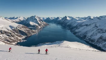 Et pittoreskt vinterlandskap av Hemsedals, Norge.