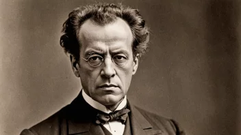 Et portrett av Gustav Mahler, en østerriksk komponist og dirigent.