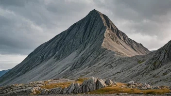 En hvasser, en type fjellformasjon, i norske fjell.