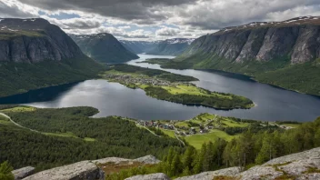 Et pittoreskt landskap av Engerdal kommune i Norge.