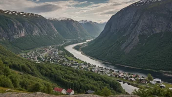 En malerisk by i Norge med en sterk følelse av samfunn og naturskjønnhet.