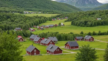 Et idyllisk bilde av Roverud, som viser stedets naturskjønnhet og rolige atmosfære.