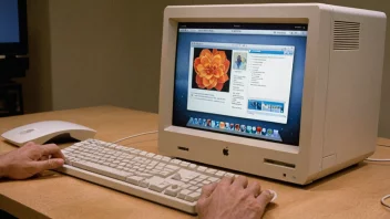 En Macintosh-datamaskin med et moderne og brukervennlig grensesnitt og innovative funksjoner.