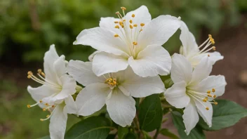 En vakker, duftende svibelblomst med delikate kronblader og en gul midt.