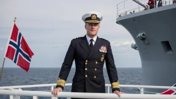 En norsk marineoffiser i uniform