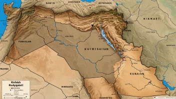 Et kart over Kurdistan, som viser dets geografiske grenser og kulturelle betydning.