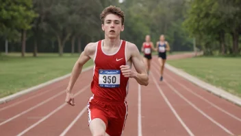 En ung løper i aksjon, med fokus på deres besluttsomhet og atletisme.