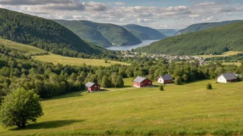 Et naturskjønt bilde av Snartemo, som viser bygdens rolige atmosfære og naturskjønnhet.