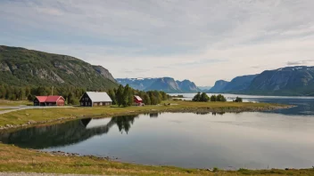 Et idyllisk norsk landskap med et hint av navnet Korsvolls