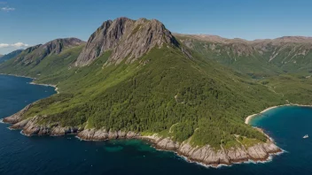 Øya Bjørnøys i Norskehavet, kjent for sin naturskjønnhet og rik dyreliv.