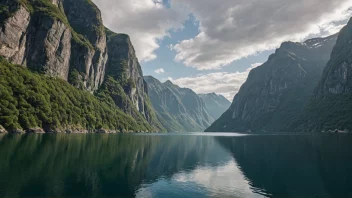 Et pittoreskt bilde av Kjøllefjords i Norge.