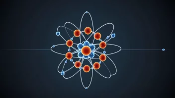 Atomkjernen er den sentrale delen av atomet, som inneholder protoner og nøytroner.