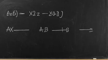 En matematisk ligning på en tavle, som representerer en lineær ligning i én variabel.