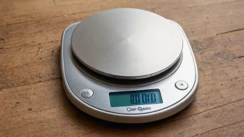 En digital vekt med en vekt på 1 kilogram