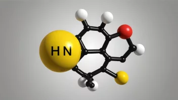 Et bilde som viser den kjemiske strukturen til hydrogen cyanid (HCN) med et advarselssymbol.