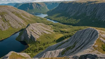 Et jaer-landskap i Norge, med en unik kombinasjon av geologiske formasjoner og naturskjønnhet.