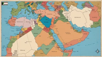 Et bilde som representerer kompleksiteten i Midtøsten-politikken og internasjonale relasjoner.