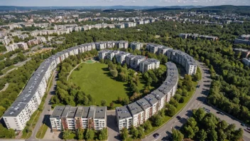 Flyfoto av Oppsal, et boligområde i Oslo